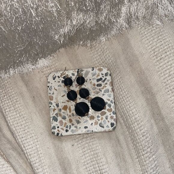 2 PRS Gold & Black Baubel Dangle Earrings Pierced - Picture 4 of 7